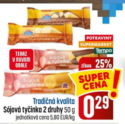 Sójová tyčinka 2 druhy