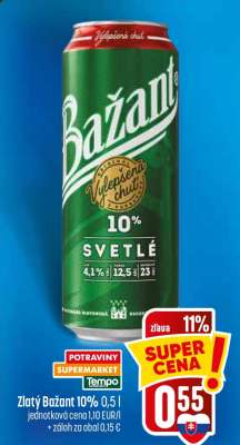 Zlatý Bažant 10% 0,5 l
