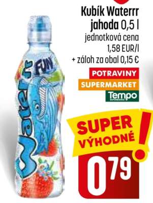Kubík Waterrr jahoda 0,5 l