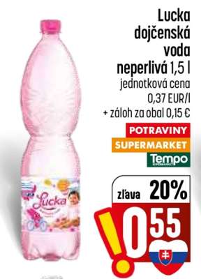 Lucka dojčenská voda neperlivá 1,5 l