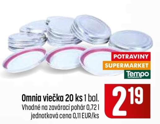 Omnia viečka 20 ks 1 bal.