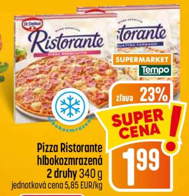 Pizza Ristorante hlubokozmrazená