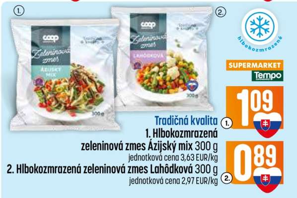 Hlbokozmrazená zeleninová zmes Ázijský mix 300 g