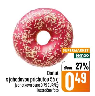 Donut s jahodovou príchuťou 56 g