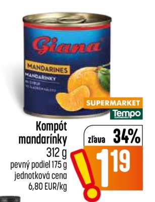 Kompót Mandarínky