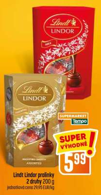 Lindt Lindor pralinky