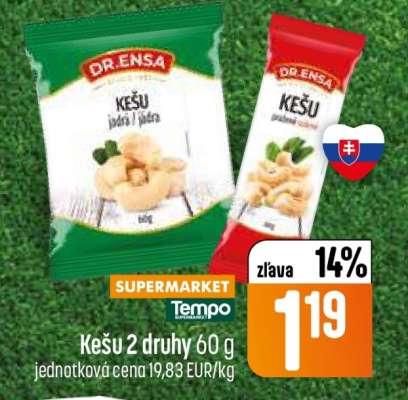 Kešu 2 druhy 60 g