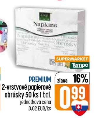 2-vrstvové papierové obrúsky 50 ks 1 bal.