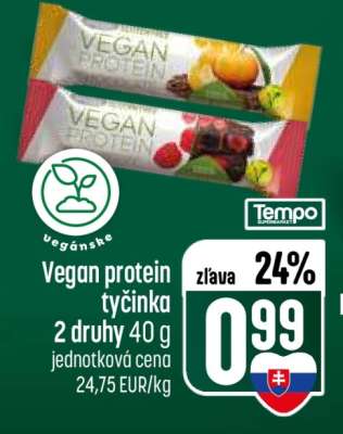 Vegan protein tyčinka