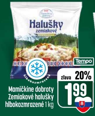 Mamičkine dobroty Zemiakové halušky