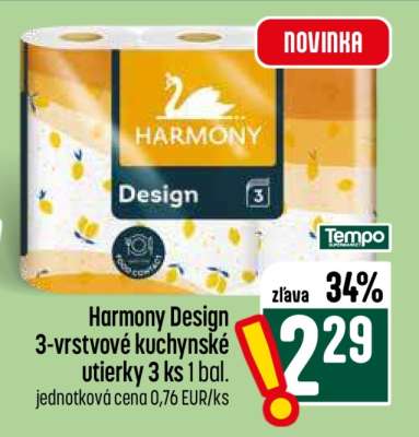 Harmony Design 3-vrstvové kuchynské utierky