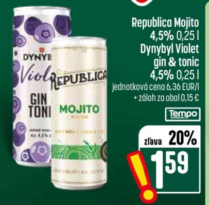 Republica Mojito / Dynbyl Violet gin & tonic