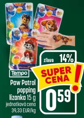 Paw Patrol popping lízanka 15 g