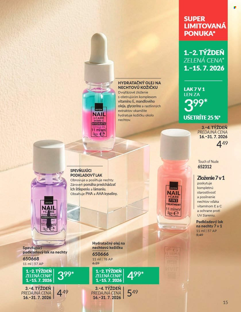 Leták Avon - 1.7.2026 - 31.7.2026. Strana 15