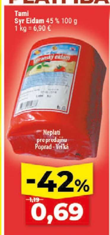 Tami Syr Eidam 45% 100 g