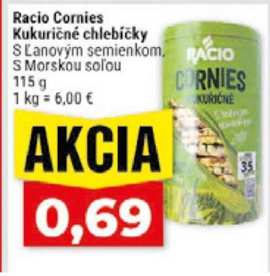RACIO CORNIES KUKURIČNÉ CHLEBÍČKY