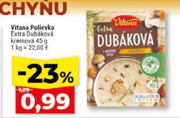 Vitana Polievka Extra Dubáková krémová 45 g