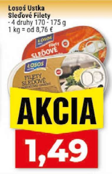 Łosoś Ustka Sledové Filety