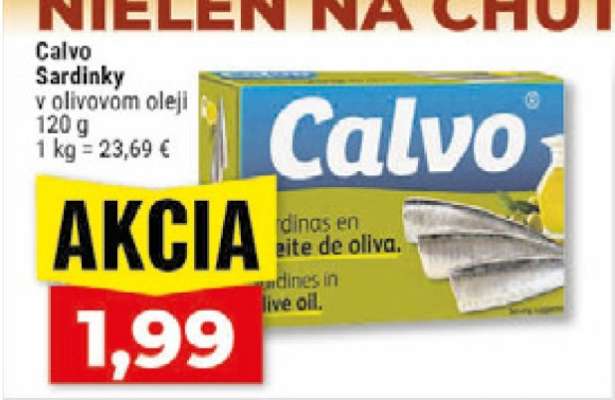 Calvo Sardinky v olivovom oleji 120 g