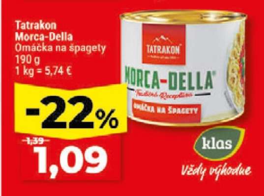 Tatrakon Morca-Della omáčka na špagety