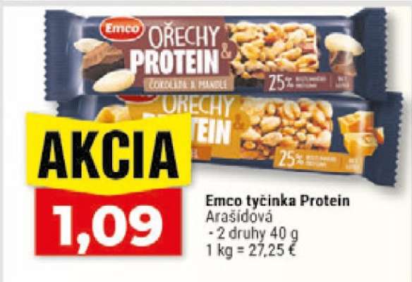 Emco tyčinka Protein arašídová