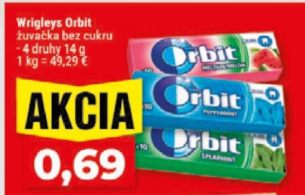 Wrigleys Orbit žuvačka bez cukru