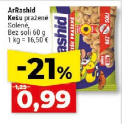 ArRashid Kešu pražené
