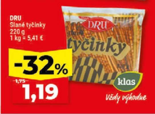 Dru Slané tyčinky 220 g
