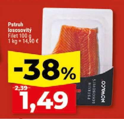 Pstruh lososovitý Filet 100 g