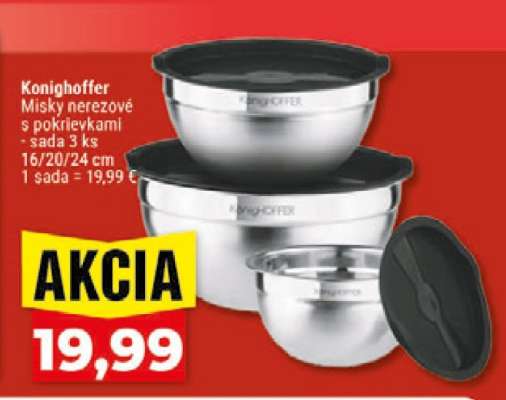 Konighoffer Misky nerezové s pokrievkami