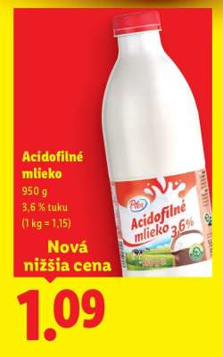 Acidofilné mlieko