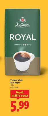 Pražená mletá káva Royal
