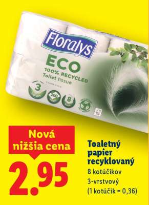 Toaletný papier recyklovaný