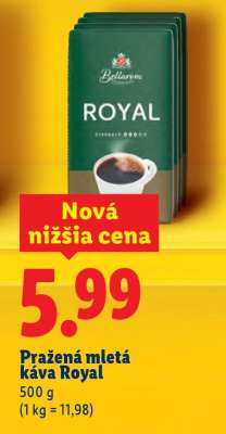 Pražená mletá káva Royal