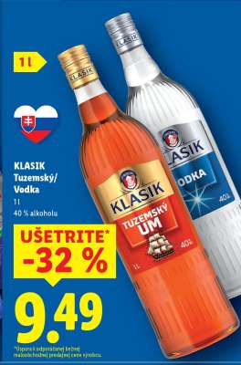 KLASIK Tuzemský/Vodka