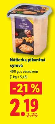 NÁTIERKA PIKANTNÁ SYROVÁ