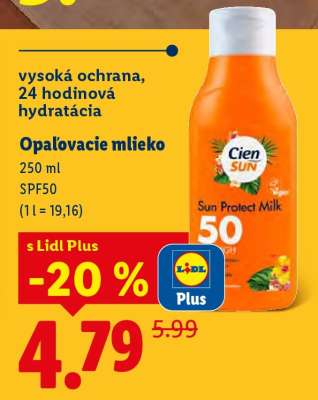 Opaľovacie mlieko