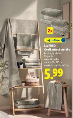 LIVARNO Osuška/froté uteráky
