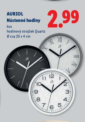 AURIOL Nástenné hodiny
