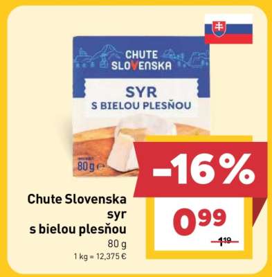 Chute Slovenska syr s bielou plesňou