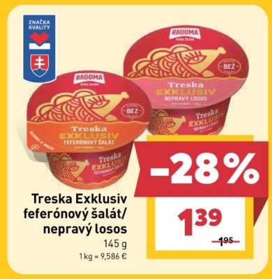 Treska Exklusiv feferónový šalát/nepravý losos