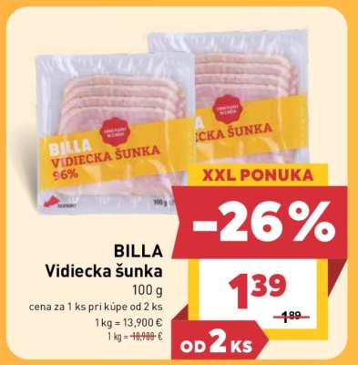BILLA vidiecka šunka