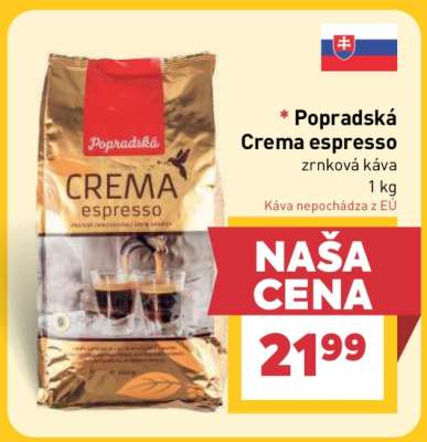 Popradská Crema espresso