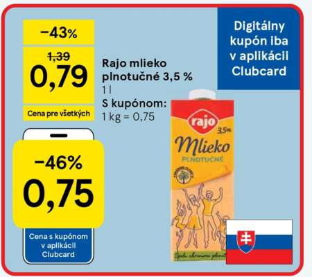 Rajo mlieko plnotučné 3,5 %
