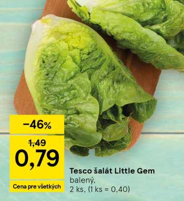 Tesco šalát Little gem