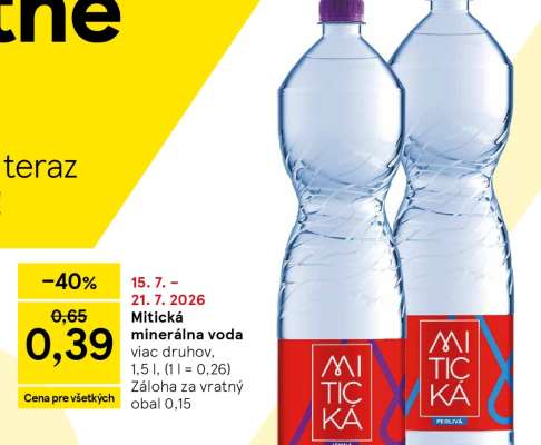 MITICKÁ Minerálna voda