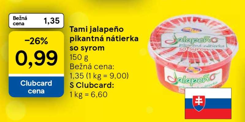 Tami jalapeño pikantná nátierka so syrom