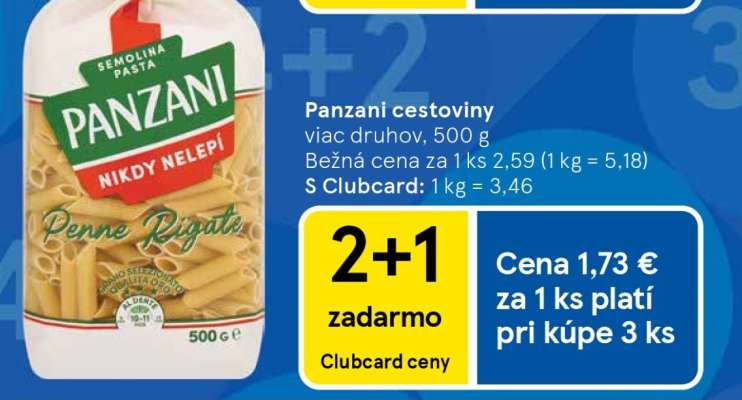 PANZANI cestoviny