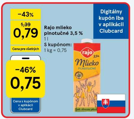 Rajo mlieko plnotučné 3,5 %