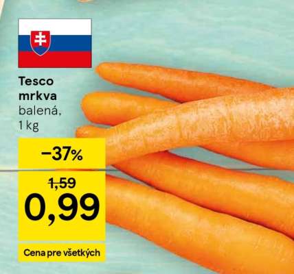 Tesco mrkva balená, 1 kg